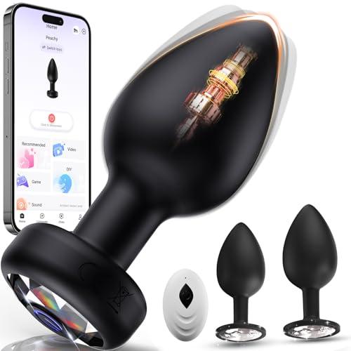 Plug Analesex Kit Sexytoysys Donna Uomo Coppia, Set di 3 Plug Anali con Modalità di Vibrazione 10 Sex Toys Uomo, Plug Anale-Dilatatore Donna Dildo Anale Vibratore Anale in Silicone con Telecomando
