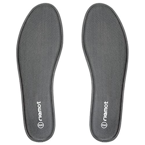 riemot Solette Memory Foam Uomo Donna, Soletta Scarpe per Stivali da Lavoro e Scarpe da Passeggio, Sport Solette per Assorbimento Degli Urti e Ammortizzazione, Comfort, Soffice uomo grigio EU44