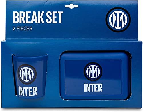 ILS I LOVE SHOPPING Set Regalo Portamerenda + Tazza in confezione regalo Tifoso Senza BPA per Ragazzi Prodotto Ufficiale (Inter)