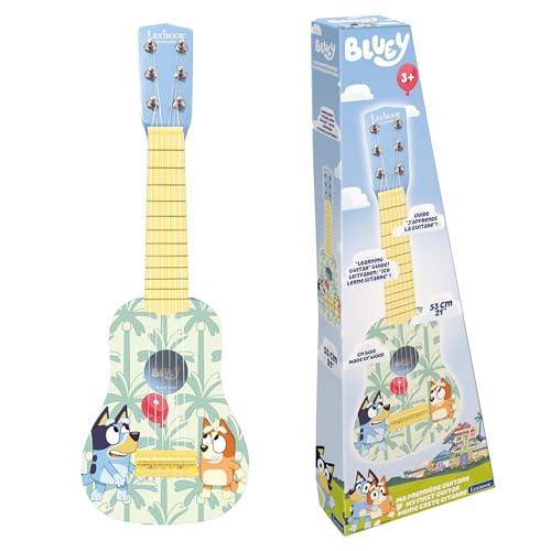 Lexibook, Bluey, La mia prima chitarra per bambini, 6 corde in nylon, 53 cm, Guida inclusa, Blu, K200BY