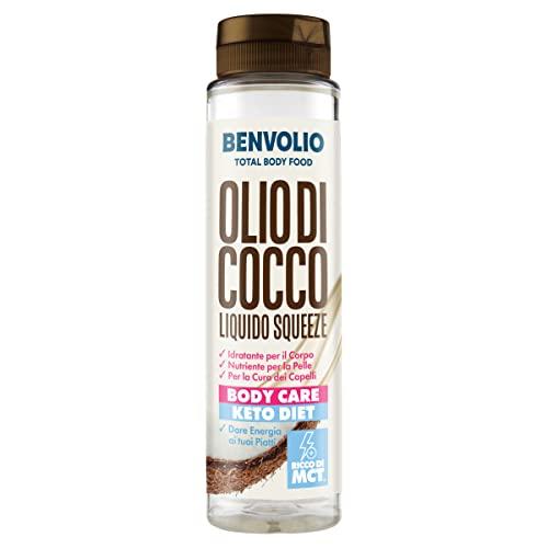 Olio di Cocco Liquido Squeeze MCT Oil - BENVOLIO 1938 | 250ml - KETO Diet Paleo Vegan 100% Vegetale Bulletproof Coffee Coconut Oil Olio di Cocco Corpo e Capelli Alimentare
