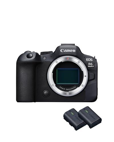Canon EOS R6 Mark II | Fotocamera Mirrorless Full Frame Solo Corpo + 2x Batterie (Kit Batteria Aggiuntiva) | 24.2MP, 4K, Dual Pixel AF II, Wi-Fi & Bluetooth | Fotocamera Canon per Bassa Luminosità