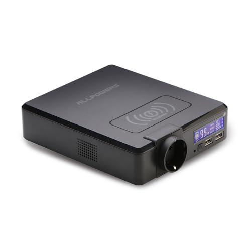 ALLPOWERS S200 Centrale Elettrica Portatile 154Wh/41600mAh, Power Bank con 200W Presa AC, 60W USB-C, Uscita Wireless, Generatore solare per Emergenza, Campeggio, Viaggi, Casa