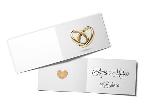 Bigliettini Bomboniera Confetti Personalizzabili con Nome e Data per tutte le Occasioni (19-Matrimonio)