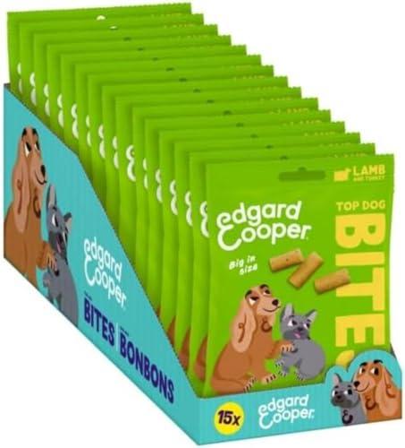 Edgard & Cooper Snack per cani, (Agnello/Tacchino, 15 x 50g, Piccolo), Top Dog Bocconcini, Senza cereali, ricco di proteine e carne fresca di qualità, con aminoacidi essenziali