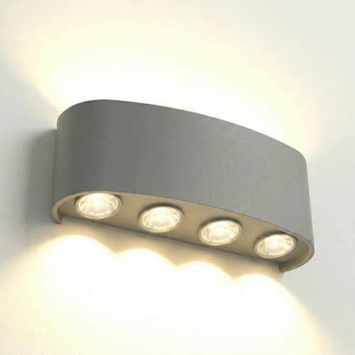 MAKA change your life quality Applique da Esterno Interno Led da Parete 24W Lampade da Muro Plafoniera Moderna Luci Up Down 2400 Lumen Ip65 Impermeabile Fascio Luce Durata Illuminazione 40 mila ore
