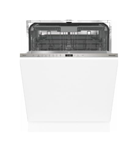 Hisense HV643D60 Lavastoviglie Integrata Totale 60 cm, 16 Coperti, 44 db, Partenza Ritardata, Acqua Stop, 6 Programmi 5 Temperature, Auto dry Display Led Cesti flessibili 3° cesto