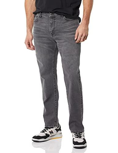 Amazon Essentials Jeans Elasticizzati con vestibilità Sportiva Uomo, Grigio Slavato, 40W / 29L