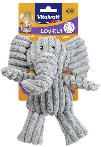Vitakraft Safari elefante, gioco per cane, peluche per cane, con squeaker, in corda (1 pz)