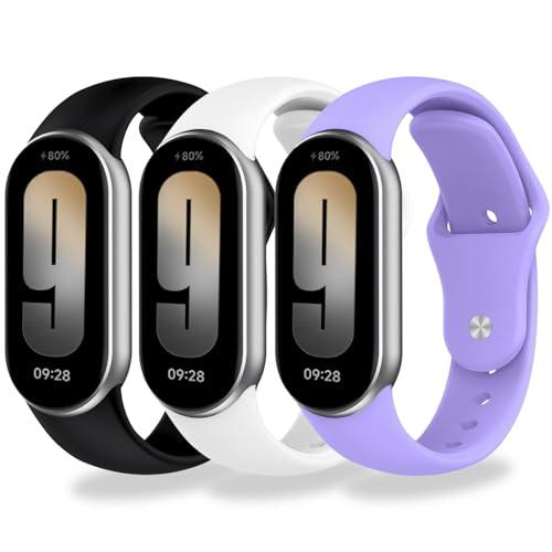 BABEJIA 3-10 Pezzi Cinturini Compatibili con Xiaomi Smart Band 10/9/8, Cinturino Morbidi e Sportivi, Traspiranti, Regolabili, A Sgancio Rapido