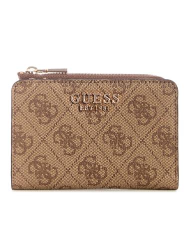 GUESS Portafoglio da donna Laurel II con cerniera, Logo Latte, taglia unica