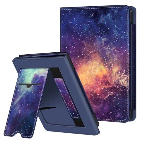 FINTIE Custodia per 6'' Kobo Clara Colour (2024) / Kobo Clara BW (2024) / 2E (2022) eReader - Stand Cover Protettiva Case con Card Slot e Hand Strap, Auto Sveglia/Sonno, Galaxy