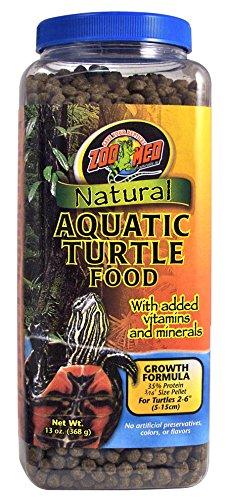 Zoo Med Food Natural Acquatic Turtle - Crescita, Cibo Tartarughe d'acqua in pellet da 4,8 MM, Galleggiante, 369 GR