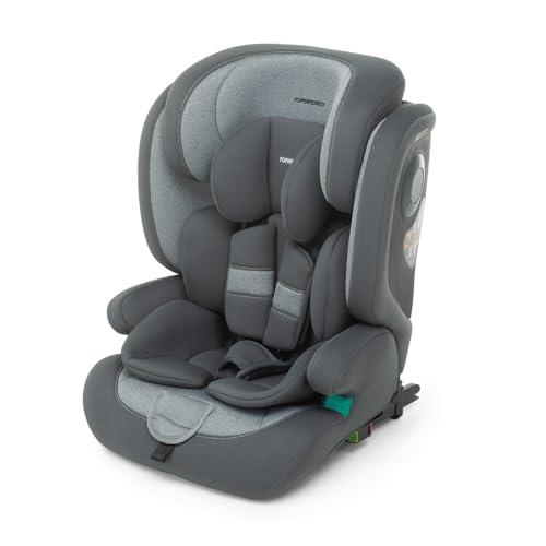 Foppapedretti Seggiolino Auto Tender I-Size da 76 e 150 cm di altezza, Test di impatto laterale Safe Body Protection, Doppia Omologazione (con e senza Isofix), Protezione Comfort Kid Pad, Silver