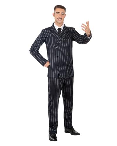 Funidelia Costume Ufficiale di Gomez Addams per Uomo, Tenuta della Famiglia Addams per adulto, Costumi per Halloween e Carnevale – Taglia L
