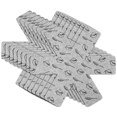 flintronic Separatori Pentole - Proteggi Pentole e Salvapadelle - Set 8 Pezzi (38CM) - Perfetti per Pentole e Padelle Antiaderenti in Acciaio Inox, Ghisa, Ceramica (Grigio)