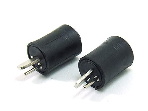 POPESQ® 2 pz. x Altoparlante Connettore maschio Plastica Nero #A4326