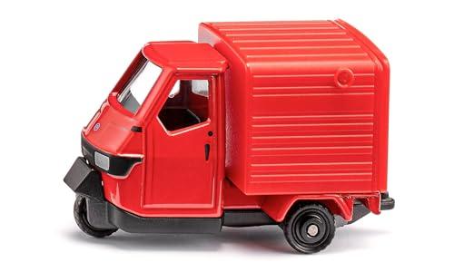 siku 1583, Piaggio Ape 50, Auto Giocattolo, Metallo/Plastica, Rosso, Con Gancio di Traino, Portellone Posteriore Apribile