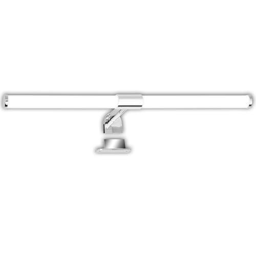 BRILONER - Lampada da specchio a LED per bagno con montaggio 2 in 1, protezione dagli spruzzi d'acqua IP44, bianco neutro 4.000K, lampada per bagno, 55 cm, cromo