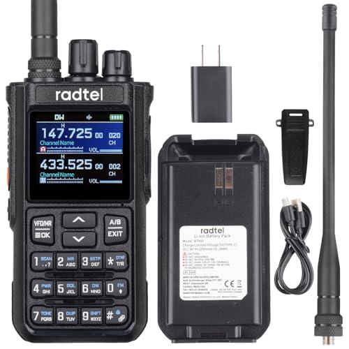 Radtel RT-900 Walkie Talkie da 8W a Banda Multipla, Radio VHF/UHF a 256 Canali, Banda Aerea, NOAA, Marittima e Fluviale per Attività all'Aperto, Emergenze, Comunicazioni Aeronautiche