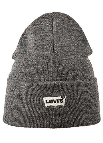 Levi's Batwing Embroidered Slouchy Beanie, Cuffia Uomo, Grigio (Regular Grey), Taglia Unica