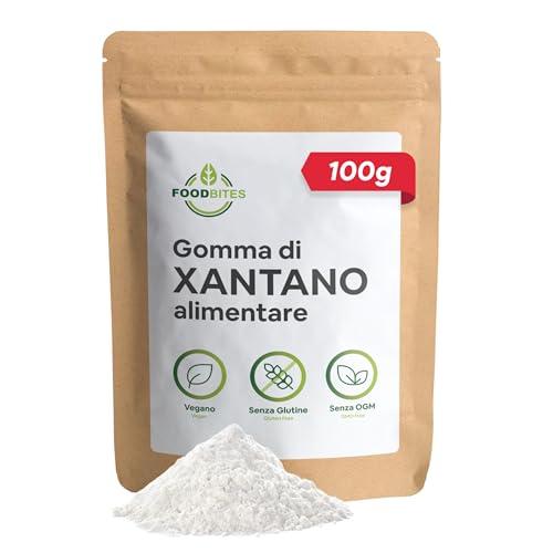 Food Bites Gomma di Xantano in Polvere 100g - Addensante Alimentare Senza Glutine e Vegano - Gomma Xantana Ideale per Dolci, Gelati e Cucina Molecolare - eBook OMAGGIO con 20 Ricette