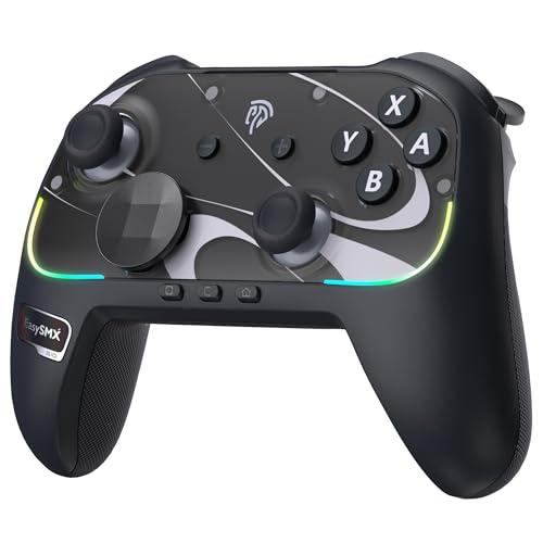 EasySMX S10 Wireless Controller per Switch 2/Switch 1/PC con Wake-up, Chat In-Game, Joystick TMR, Pulsanti Meccanici, Batteria 1200mAh, D-Pad Intercambiabile & Coprifrontale, Movimento 6-Assi
