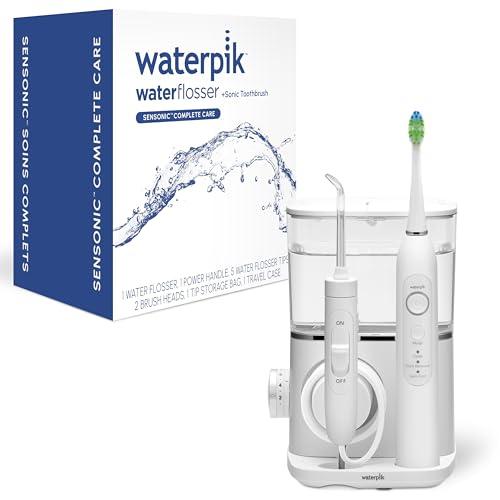 Waterpik Sensonic Complete Care Water Flosser, Rechargeable Electric Toothbrush and Water Flosser Combo Set, CC-04, White,