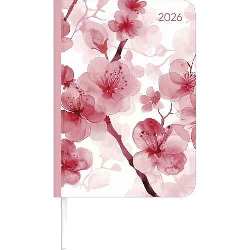 Alpha Edition - Lady Journal Blossoms 2026 - Agenda tascabile A6 (11 × 15 cm) con panoramica mensile e area note, elegante agenda per lavoro, scuola e uso quotidiano
