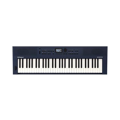 Roland GO:KEYS 3 Music Creation Keyboard | Tastiera a 61 Note | Generatore ZEN-Core con Oltre 1.000 Suoni Integrati | Diffusori Stereo Incorporati | Supporto di Audio/MIDI Bluetooth – Midnight Blue
