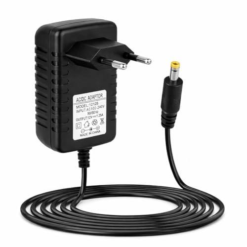 15W Caricabatterie per Alexa Echo Dot (3ª, 4ª, 5ª), 12 V 1,25 A Adattatore di Alimentazione per Show 5 (1ª, 2ª) Echo Dot con Orologio (3ª, 4ª)/ Pop Spot/Dot Kids Edition/Fire TV Cube, Cavo di