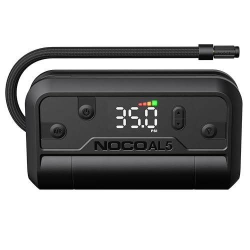 NOCO Air AL5: Gonfiatore per Pneumatici Senza Fili da 5A – Compressore d’Aria Portatile a Batteria – Portata 17 SLPM, da 0 a 40 PSI in 7 Minuti – Manometro Digitale + Spegnimento Automatico