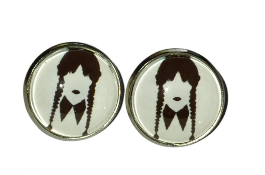 Orecchini Silhouette a Lobo per Mercoledì Cabochon,Originale per Regalo Natale, Fatto a Mano, Gioielli Donna Ragazza