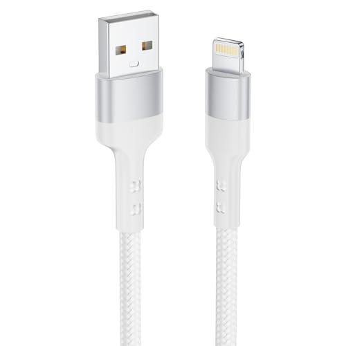 Baileku Cavo iPhone 2M Cavo Lightning USB Certificato MFi Filo Caricatore iPhone Carica Rapida Nylon Cavetto Ricarica Caricabatterie per iPhone 14 13 12 11 Pro Max Mini XS XR X 8 7 6 6s Plus SE, iPad