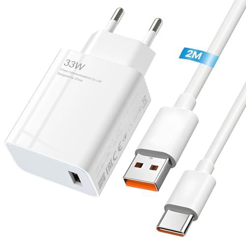 33w Originale per Xiaomi Caricabatterie 33w per Xiaomi con Cavo Usb C 2M, per Redmi Note 13 Pro, XiaoMi 14 Pad 6 Pad 5 11 Lite 11i Redmi 13C 12C Note 11S 12S Note 12 Pro 11 Pro 11T Pro
