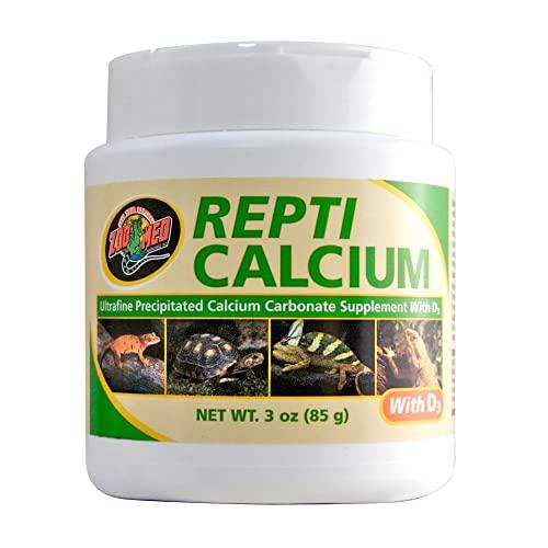 Zoo Med Repti Calcium - Integratore per rettili e anfibi, Carbonato di Calcio per rettili con D3 - 3OZ/85GR