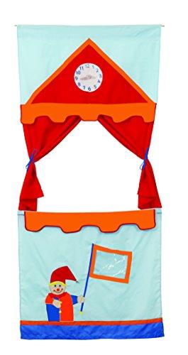 roba Teatrino delle Marionette Punch e Judy, Salvaspazio, 6 Marionette da Mano, da Appendere, Azzurro Rosso Arancione