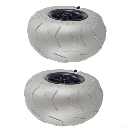Confezione da 2 ruote per palloncini da spiaggia, 205 x 115 mm, per kayak, carrelli, ruote di ricambio, con battistrada largo, in PVC, pneumatici gonfiabili per spiaggia, campeggio, trasporto