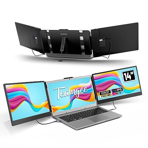 Teamgee Monitor Portatile per Laptop, Portable Monitor Schermo Doppio FHD 1080P IPS da 14