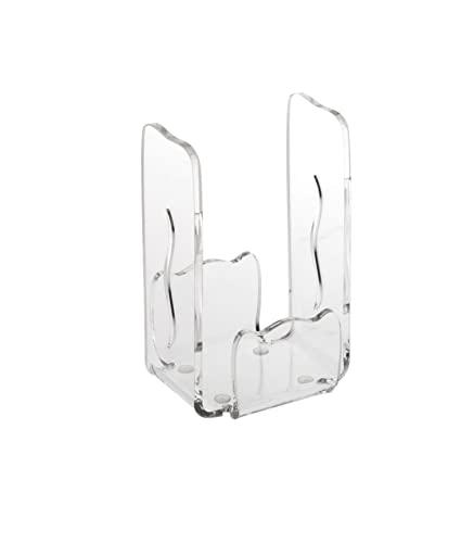 Agplex - Porta bicchieri da caffè in vetro acrilico per bicchierini di plastica - Elegante portabicchieri trasparente in acrilico - Misure in mm 80x75x130