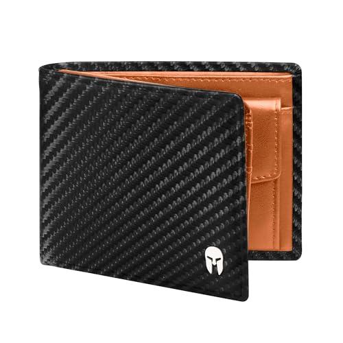 SPARTANO Portafoglio Uomo con Protezione RFID, 11 Slot per Carte Credito, 1 Tasca Portamonete, 2 Scomparti Banconote, 3 Tasche interne - ZEUS