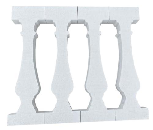 Fanuli Manufatti - Ringhiera Componibile Modello Vecchia Leuca per Esterni, Balaustra in Cemento Bianco, Ideale per Recinzione, Facile Montaggio