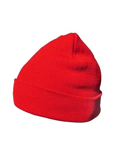 DonDon Berretto Uomo Berretto Donna Beretto Invernale Beanie Design Classico rojo