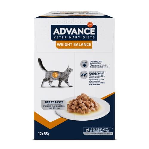 Advance Veterinary Diets Weight Balance - Cibo Umido per Gatti - 12 bustine da 85g