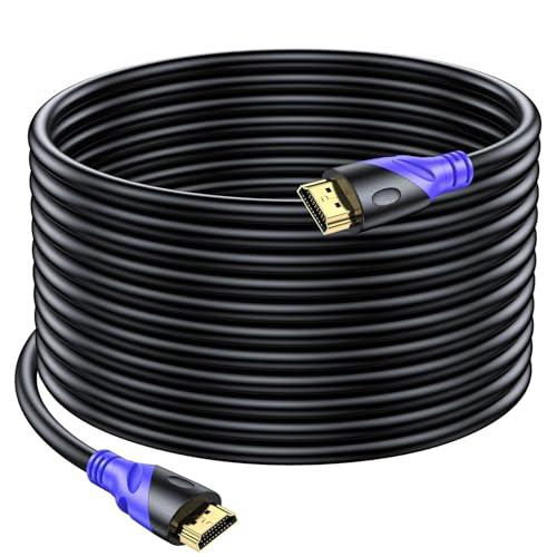 Rommisie Cavo HDMI 4K/60HZ 20m (HDMI 2.0, 18 Gbps) Connettori Placcati Oro Ad Alta Velocità, Ethernet Audio Return, Compatibile 3D Con Laptop PS3 PC HDTV Proiettore