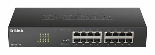 D-Link DGS-1016D Switch 16 Porte Gigabit, Nero