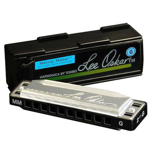 Armonica Lee Oskar Melody Maker G major per Rhythm and Blues, Country, Afro, Clave, Reggae, Jazz Standards - diatonica a 10 fori - piastre ad ancia in ottone - custodia in plastica inclusa