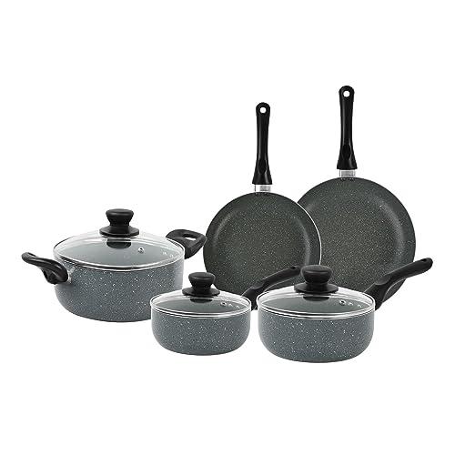 Velker - batteria da cucina a induzione 8 pezzi - kit pentole a induzione con rivestimento antiaderente adatto a tutti i piani cottura. Set pentole cucina