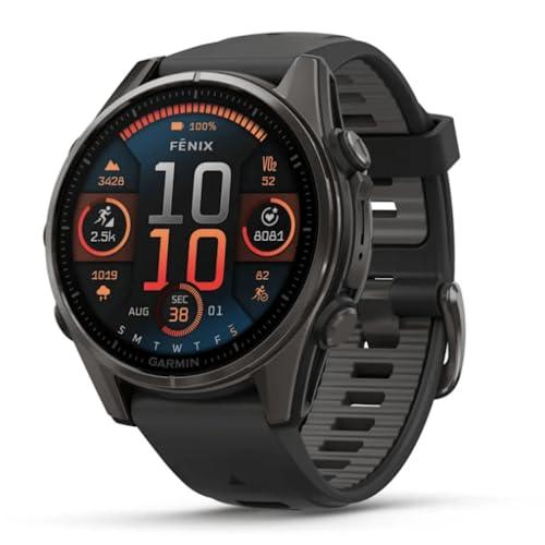 Garmin Bright Amoled Fenix 8-43 MM | Fino a 29 giorni di durata della batteria in modalità Smartwatch | Monitoraggio della salute e della ricchezza 24/7 Altoparlante integrato, microfono e torcia LED