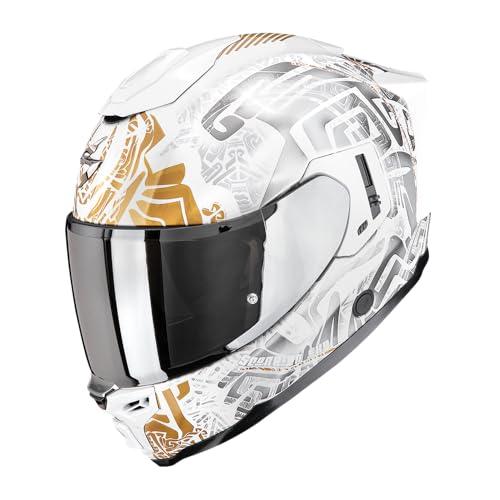 SCORPION EXO-1500 AIR APUS Bianco Perla-Grigio-Oro M